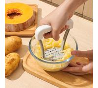 1 pezzo, schiacciapatate in acciaio inossidabile, schiacciapatate per patate, schiaccia verdure da cucina con manico, schiaccia frutta manuale, passa purea per patate, premiapatate per patate, tritura