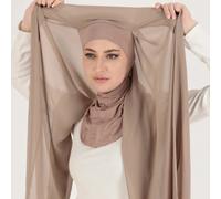 1 pezzo Sciarpa classica casual in chiffon da donna, tinta unita, in morbido e confortevole tessuto in modal traspirante, sciarpa/fascia per capelli tutto in uno, adatta per l'uso quotidiano con abiti