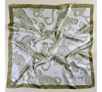 1 pezzo Sciarpa da donna con stampa leopardata in stile Y2K, elegante foulard in satin per il collo, accessorio per abiti Tagli UnicaAnimale,GeometricoTessuto