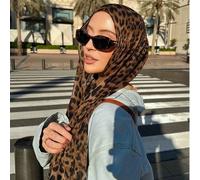 1 pezzo Sciarpa da donna, stampa leopardata bohémien, leggera e traspirante, adatta per uso quotidiano, può essere abbinata a accappatoi, abiti e altri capi. Tagli UnicaAcrilica