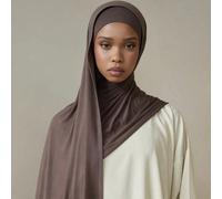 1 pezzo Sciarpa elegante e casual in colore unito, semplice e classica, realizzata in tessuto premium in viscosa jersey, stile lungo turbante, adatta per la vita quotidiana, uscite e raduni, accessori