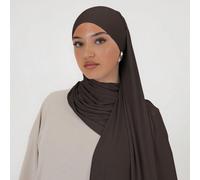 1 pezzo Sciarpa elegante e casual in tinta unita classica e semplice per donna, realizzata in tessuto premium in viscosa jersey, stile lungo turbante, adatta per la vita quotidiana, uscite e raduni pe