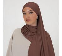 1 pezzo Sciarpa elegante e casual in tinta unita classica e semplice per donna, realizzata in tessuto premium in viscosa jersey, stile lungo turbante, adatta per la vita quotidiana, uscite e raduni pe