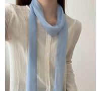 1 pezzo Sciarpa in chiffon azzurro chiaro, sciarpa sottile e trasparente per il collo, sciarpa multifunzione per capelli e borse da donna, traspirante per primavera, estate, uso casual quotidiano Tagl