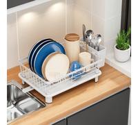 1 pezzo Scolapiatti con portaposate, Scolapiatti da bancone salvaspazio per cucina, Organizer da cucina di alta qualità Tagli UnicaFerro