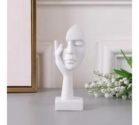 1 pezzo Scultura decorativa in resina d'arte astratta, ottimo regalo Ascoltare,pensare,sorpresa,Copertura del viso,manda un bacioABS