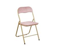 1 Pezzo Sedia da Arredo Pieghevole in Velluto Cynthia Rosa