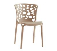 1 Pezzo Sedia da Giardino Arredo in PP Ade Tortora 50 x 55 x 83 cm