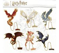 1 pezzo Segnalibro in metallo a tema Harry Potter, segnalibro con catena a tema creature magiche di Hogwarts, per lettura, appunti, regali per amanti dei libri. Regali per Ognissanti e Natale [Licenza