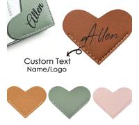 1 pezzo Segnalibro personalizzato a forma di cuore in pelle, accessori per libri con testo/immagine personalizzati, protezione angolare per libri personalizzata, regalo ideale per lettori e amanti dei