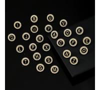 1 pezzo semplice & alla moda a forma rotonda con strass intarsiato 26 Spilli per da uomo business Suit Accessorio L,M,S,H,A,T,O,X,B,C,D,E,F,G,I,J,K,N,P,Q,R,U,V,W,Y,ZLega di zinco
