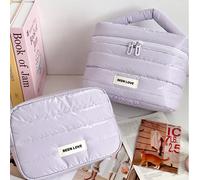 1 Pezzo/Set Borsa per trucchi in schiuma laser a colore unito, Y2K Carino Fresco, Grande Capacità, Borsa Da Viaggio Impermeabile Luminosa Per Trucchi, Prodotti per la Cura della Pelle, Borsa Da Toilet