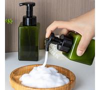 1 pezzo/set Bottiglia schiumogena multifunzionale, schiumatore per detergente viso, sapone liquido, shampoo, saponaria, saponaria, dispenser schiumogeno per bagno (bianco, verde) (250ml/450ml) Back to
