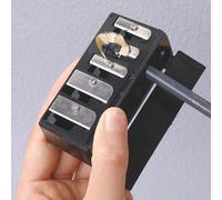 1 pezzo Set di matita per eyeliner e sopracciglia con 5 fori, di alta qualità, in nero, con temperamatite, curler multifunzionale pratico, accessori per il trucco, economico, per la camera da letto, i