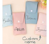 1 pezzo Set di pennelli trucco personalizzato, comodo e pratico, con una borsa personalizzata. È altamente adatto come regalo di matrimonio, regalo per la festa della sposa, sorpresa per la festa dell