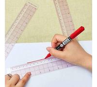 1 pezzo Set di righelli professionali per cucito - Righello a L, Righello a curva francese e Righello a 90 gradi, Per la realizzazione precisa di cartamodelli e il design di abbigliamento - Stile casu