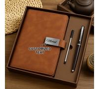1 Pezzo/Set, Diario in Pelle Personalizzato A5 con Blocco Note e Set Penna, Personalizzabile con Nomi, Perfetto per la Stagione di Laurea, Nuovo Lavoro, Regali per Insegnanti, Forniture per Ufficio, D