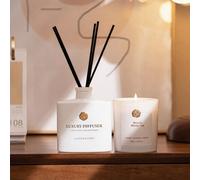 1 pezzo Set diffusore di aromi con ceralacca bianca e nera, diffusore di aromaterapia con oli essenziali naturali misti di piante, fragranza per la decorazione della casa, aroma duraturo, ornamento di