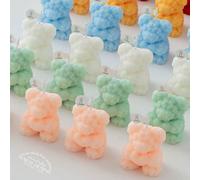 1 pezzo Set regalo di candela profumata a forma di orsetto, design a forma di cuore, adatto per confessioni, compleanni, decorazione della casa, feste, tavoli da pranzo, regali per vacanze, scatole re