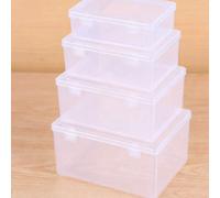 1 pezzo/Set Scatola di stoccaggio in plastica trasparente grande media piccola, organizer portatile con chiusura a fibbia, contenitore per parti di giocattoli e piccoli oggetti, cassa di stoccaggio tr