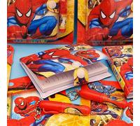 1 pezzo Set taccuino e penna a sfera mini di Spider-Man Marvel, diario tascabile elegante e portatile, regalo di Capodanno, regalo di San Valentino, regalo di Pasqua (stile casuale) Tagli UnicaCarta t
