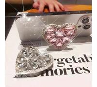 1 pezzo Set universale, Supporto anello per telefono con design a cuore in diamante artificiale - Supporto rotante a 360°, adatto per smartphone - Alla moda e pratico, compatibile con iPhone e telefon