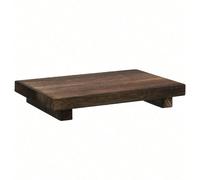 1 pezzo Sgabello semplice in stile con vassoio in legno e base di supporto multifunzionale, adatto per bagno, cucina, piatto del sapone, porta fiori, per decorazione della casa, decorazione per la cas