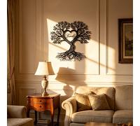 1 pezzo Silhouette metallica a forma di cuore con albero della vita, Decorazione da appendere a forma di cuore con albero della vita, Decorazione per la casa a forma di cuore con albero della vita, De