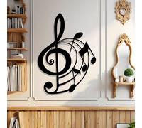 1 pezzo Simbolo musicale in metallo per decorazione da parete - Cartello da parete musicale, decorazione perfetta per la stanza della musica di casa, decorazione della stanza, decorazione della camera