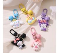 1 pezzo Simpatico portachiavi a campanellino marchio Sanrio, ciondolo decorativo in resina per borse Melodia rosa,Kurome Viola,Rosa 1,Nero 1,Blu 1,Viola 1,Coulommi nero,1 cane blu cannella,Gatto KT ro