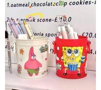 1 pezzo Simpatico portapenne 3D a forma di SpongeBob SquarePants e Patrick Star, accessori per scrivania da ufficio, portapenne, contenitore per matite, essenziale per il ritorno a scuola, organizer p