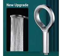 1 pezzo Soffione doccia ad alta pressione in plastica, doccetta a mano, colore nero/argento/grigio, forniture per il bagno, accessori per il bagno Argento(Solo 1 SOFFIONE DOCCIA),Grigio(Solo 1 SOFFION