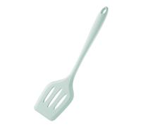 1 Pezzo Spatola in Silicone da Cucina Design Forato e Solido, Extra Lunga e Antiaderente per Girare, Pressare e Cucinare Pesce, Uova, Pancake (Verde)