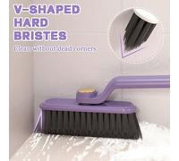 1 pezzo Spazzola multifunzionale per la pulizia del rotary, Spazza a goccia rigida 2 in 1 per il three, Pulitore per visiera del thile del bagno, Fazzoletto per water multifunzionale - Pulisci fondo e