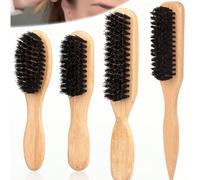 1 pezzo Spazzola per capelli in setole di cinghiale per acconciature lisce, code di cavallo e bun, per domare i capelli ribelli, i baby hair e il controllo delle ciocche, spazzola per pettinatura e ar