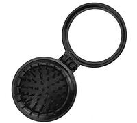 1 pezzo Spazzola per Capelli Pieghevoli con Specchio,Spazzola tascabile,Pettine per capelli mini tasca,Spazzola per capelli pieghevole a specchio,Rotonda,per Viaggio,Portatile(Nero)