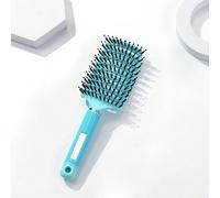 1 pezzo Spazzola per massaggio del cuoio capelluto con setole, a forma curva e con fori, per capelli bagnati e asciutti, manico ergonomico in plastica ABS per una presa confortevole, perfetta per la c