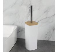 1 pezzo Spazzola per WC in bambù con manico lungo, senza angoli morti, per la pulizia del bagno domestico, decorazione bagno, decorazione autunnale Tagli UnicaPolicloruri di vinile