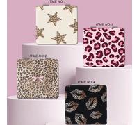 1 pezzo Specchio da toeletta portatile classico della serie Y2K Millennium, specchio a mano pieghevole, leggero e ultra sottile, pratico, con cornice in argento brillante rivestita in pelle di qualità