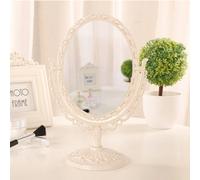 1 pezzo Specchio da toletta retrò da principessa, specchio da tavolo, specchio per camera da letto, specchio per il trucco ad alta definizione, bifacciale, trucco, economico, decorazione per la stanza