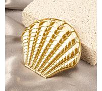1 pezzo Specchio da trucco portatile alla moda con conchiglia dorata, compatto e delicato, facile da trasportare, resistente a pressione e impatto. Perfetto come regalo per madri, zie, nonne, figlie, 