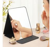 1 pezzo Specchio da trucco portatile e pieghevole in HD per studenti, dimensioni ridotte, specchio da toletta, decorazione per soggiorno, camera da letto, bagno, accessori da viaggio, matrimonio, fest
