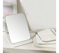 1 pezzo Specchio da trucco portatile, in pelle PU, pieghevole, specchio da viaggio, adatto come regalo, elemento essenziale da viaggio, elemento essenziale per il trucco, facile da riporre, adatto com
