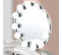 1 pezzo Specchio di vanità con luce a 4/6/8/10/12/14 lampadine alimentata da USB, lampada per specchio da trucco, con regolazione del colore e della luminosità, perfetta come luce frontale per specchi