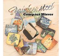 1 Pezzo Specchio Quadrato Pieghevole in Acciaio Inossidabile con Chiarezza 8K, Infrangibile, Regalo Ideale per Mamma, Zia, Nonna, Figlia, Nipote, Sorella, Sposa e Damigella d'Onore per Vacanze, Comple