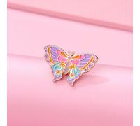 1 pezzo Spilla a forma di farfalla in lega di zinco con placcatura in oro viola e gocce, adatto per l'uso quotidiano, cappello, accessorio per gioielli Tagli UnicaGraficoLega di zinco