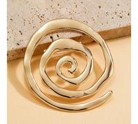 1 pezzo Spilla asimmetrica a forma di spirale geometrica, adatta allo stile elegante e alla moda delle donne per feste, può essere abbinata a vestiti, zaini, sciarpe e altri capi di abbigliamento, acc
