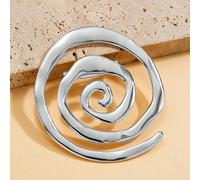 1 pezzo Spilla asimmetrica a forma geometrica a spirale, adatta allo stile elegante e alla moda delle donne per feste, può essere abbinata a vestiti, zaini, sciarpe e altri capi come accessorio decora