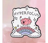 1 pezzo Spilla con smalto a forma di cervello, spilla da risvolto sui temi della salute mentale, pin da applicare su zaini, abbigliamento e accessori moda, gioielli regalo Tagli UnicaLega di zinco