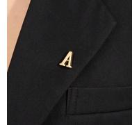 1 Pezzo Spilla Da Uomo In Rame Placcato Oro 18k Con Alfabeto Inglese Di 26 Lettere, Semplice E Alla Moda L,M,S,H,A,T,O,X,B,C,D,E,F,G,I,J,K,N,P,Q,R,U,V,W,Y,ZRame